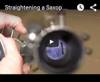 straightening a sax body