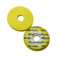 Double Yellow Skin Woven Flute Pads - 2.5 - Individual Pads